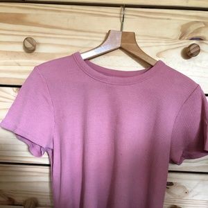 Rose coloured waffled tee - Everlane